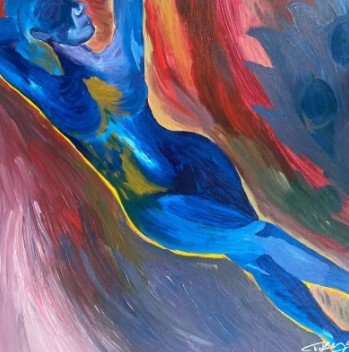 Wuppa Luppa Dub Dub, peinture à l'huile sur toile, œuvre de Raven